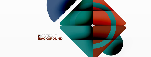 Creative geometric wallpaper. Minimal abstract background. Triangles and circles composition vector illustration for wallpaper banner background or landing page