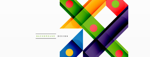 Bright colorful straight lines geometric abstract background. Trendy overlapping lines composition for wallpaper, banner, background or landing