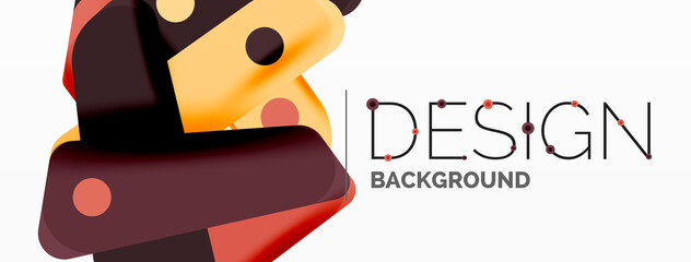 Creative geometric wallpaper. Minimal abstract background. Color bright overlapping lines composition vector illustration for wallpaper banner background or landing page