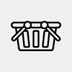 Shopping cart icon in line style, use for website mobile app presentation