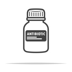 Antibiotic medicine icon vector isolated