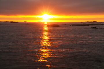 Sunrise on Kaikoura peninsula, South Island, New Zealand