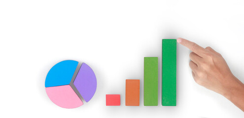 Business connecting chart in  hand
