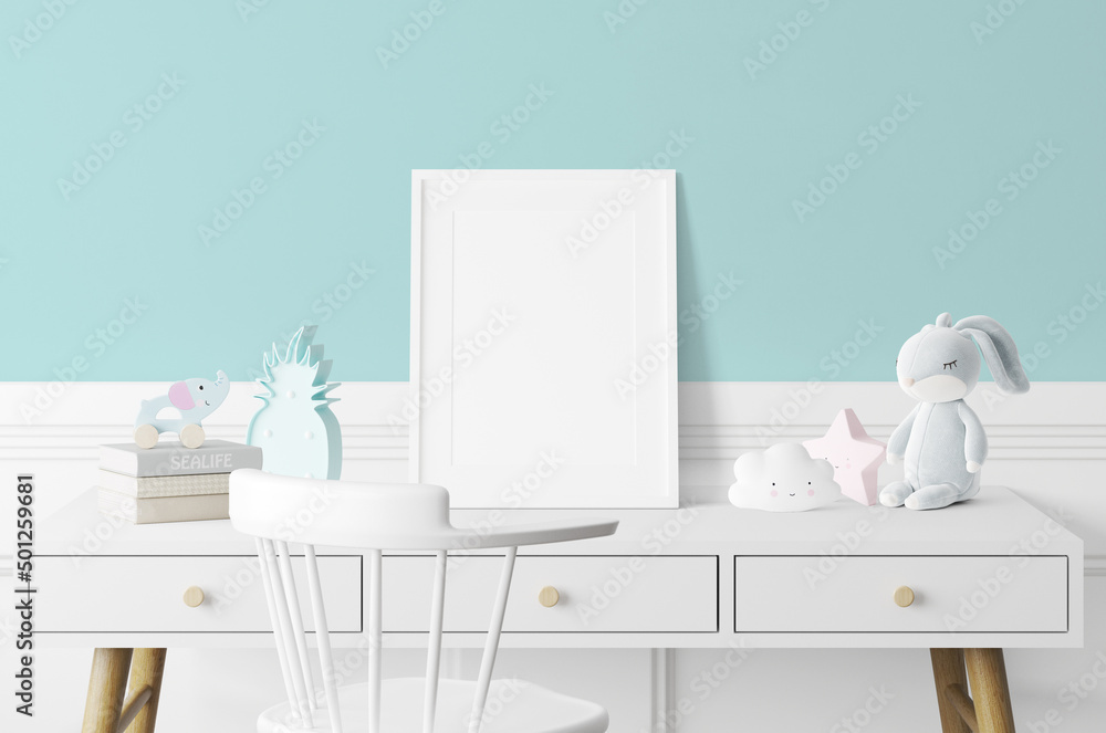 Wall mural Nursery Frame Mockup - Kids Frame