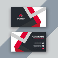 Business card, red corporate card, visiting card