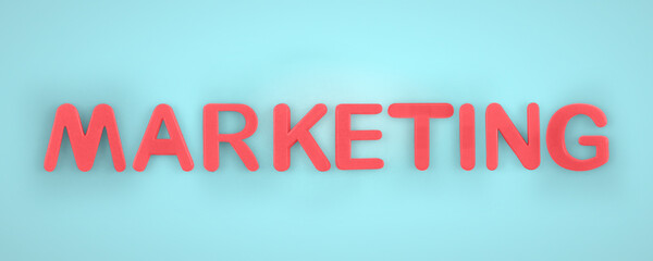 Word marketing made of letters