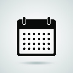 Calendar icon. Simple flat style. Schedule, date, time symbol concept. Vector illustration isolated. EPS 10.