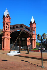 Fototapeta na wymiar Former train station in Asuncion, Paraguay