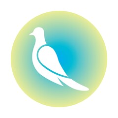 Bird wing Dove icon Template vector illustration design 