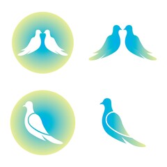 Bird wing Dove icon Template vector illustration design 