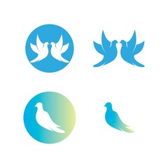 Obraz na płótnie Canvas Bird wing Dove icon Template vector illustration design 