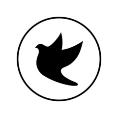 Bird wing Dove icon Template vector illustration design 