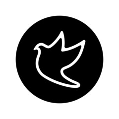 Obraz premium Bird wing Dove icon Template vector illustration design 