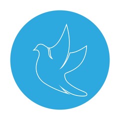 Bird wing Dove icon Template vector illustration design 