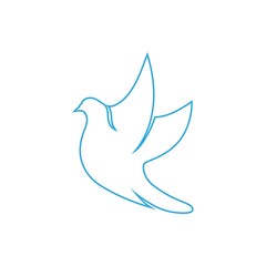 Bird wing Dove icon Template vector illustration design 