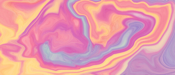 Glossy liquid acylic paint texture. Abstract background with bubbles. Digital Background With Liquifying Flow. Decorative paint texture, Liquid marbling effect, Creative painted wallpaper.