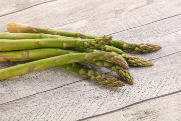 Raw ripe green fresh asparagus