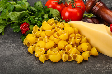 Italian pasta - raw pipe rigate