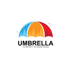 Umbrella logo design,Vector illustration of protective gear from rain