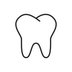 Tooth icon. High quality black vector illustration.