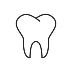 Vulnerable tooth roots icon.  High quality black vector illustration.