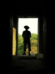 カンボジア、シェムリアップのタ・ケウ。（中央祠堂）
 Ta Kev in Siem Reap,...