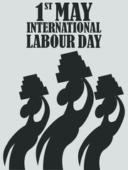 1st May International Labour Day illustration.