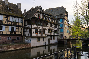 Strasbourg timber framed houses on the river