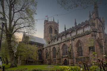 St Mary's parish church in Nantwich, Cheshire, UK