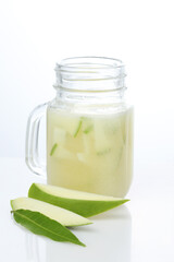 Kairi Panha OR aam  Panna OR Raw Mango Drink is a traditional and most popular Indian summer beverage served in a glass 
