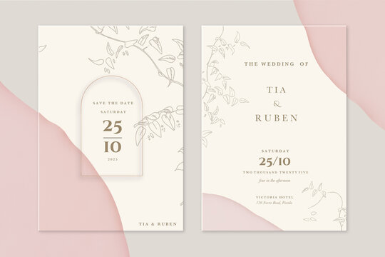 Watercolor Wedding Invitation Template