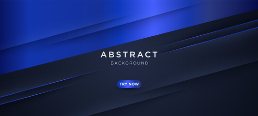 Modern blue and black background with geometric texture design concept  for banners, presentations, and business templates	
