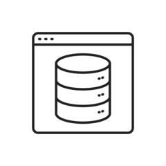 Site database icon. High quality black vector illustration.