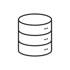 Database icon. High quality black vector illustration.