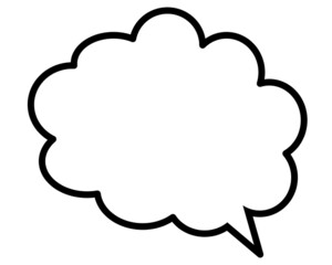 吹き出し　雲形