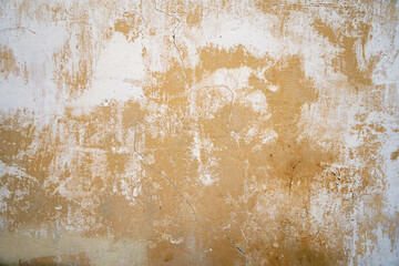 Crack wall brick plaster texture. Old abstract broken architecture background. Scratched stucco. For banner and wallpaper.