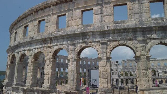 The Roman Amphitheatre, or Arena in Pula, Croatia