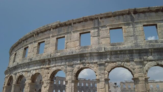The Roman Amphitheatre, or Colosseum in Pula, Croatia