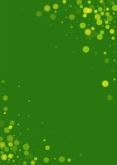 Green glitter on a green background. Explosion of confetti. Vector festive background.