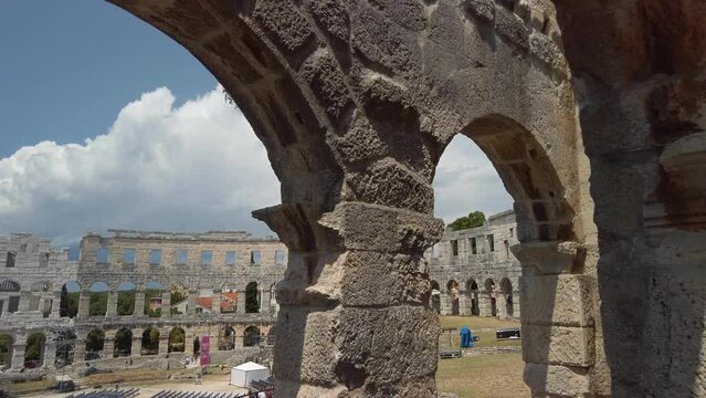 The Roman Amphitheatre, or Arena in Pula, Croatia