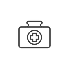 First aid kit line icon
