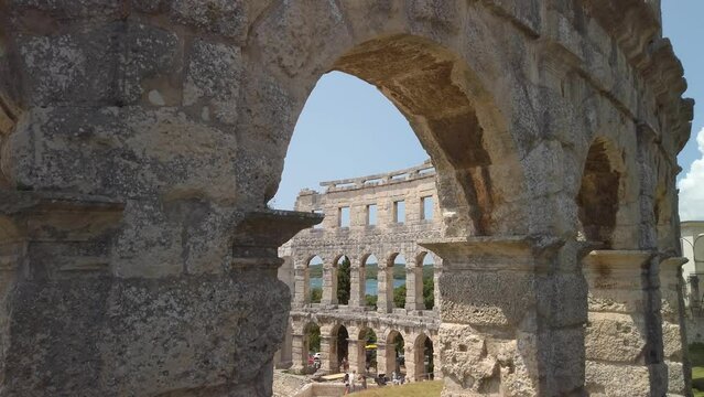 The Roman Amphitheatre, or Arena in Pula, Croatia