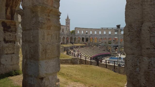The Roman Amphitheatre, or Arena in Pula, Croatia