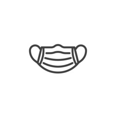 Surgical mask line icon