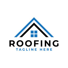 roofing house logo design
