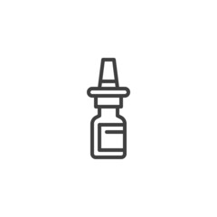 Nasal spray line icon