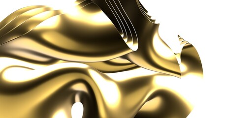 gold cloth texture. 3D rendering.