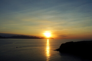 Fototapeta premium Sunset View in Labuan Bajo, East Nusa Tenggara