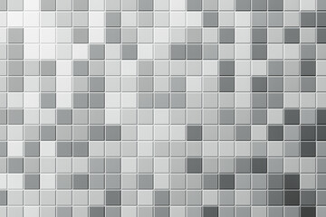 White or gray ceramic wall and floor tiles abstract texture. Design geometric mosaic texture for bathroom decoration.
