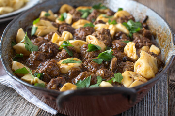 Pasta with meatballs